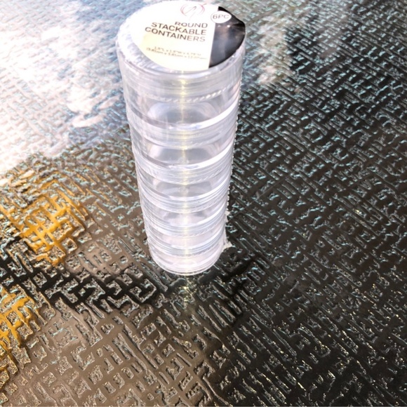 New ! 6 Pack Stackable Clear 6 Pc Storage Containers Pills Boxes Total - Picture 3 of 5